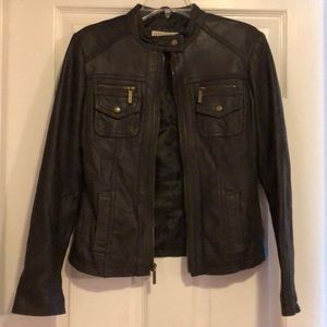 Brown leather Michael Kors jacket